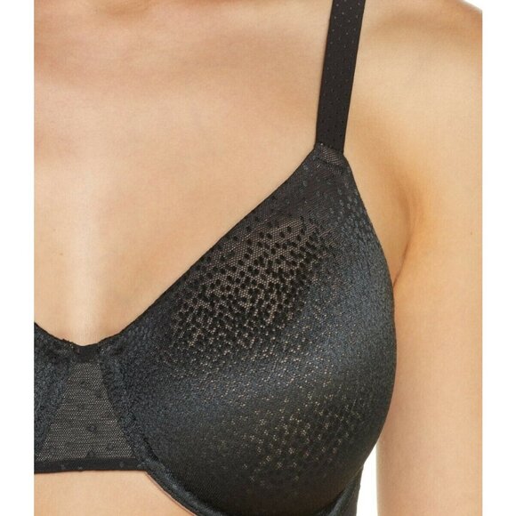 🆕WACOAL Back Appeal Non-padded Seamless Underwire Bra 36C Black #855303 - Picture 2 of 13